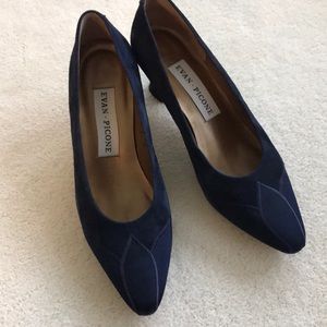 Midnight Blue Suede Pumps